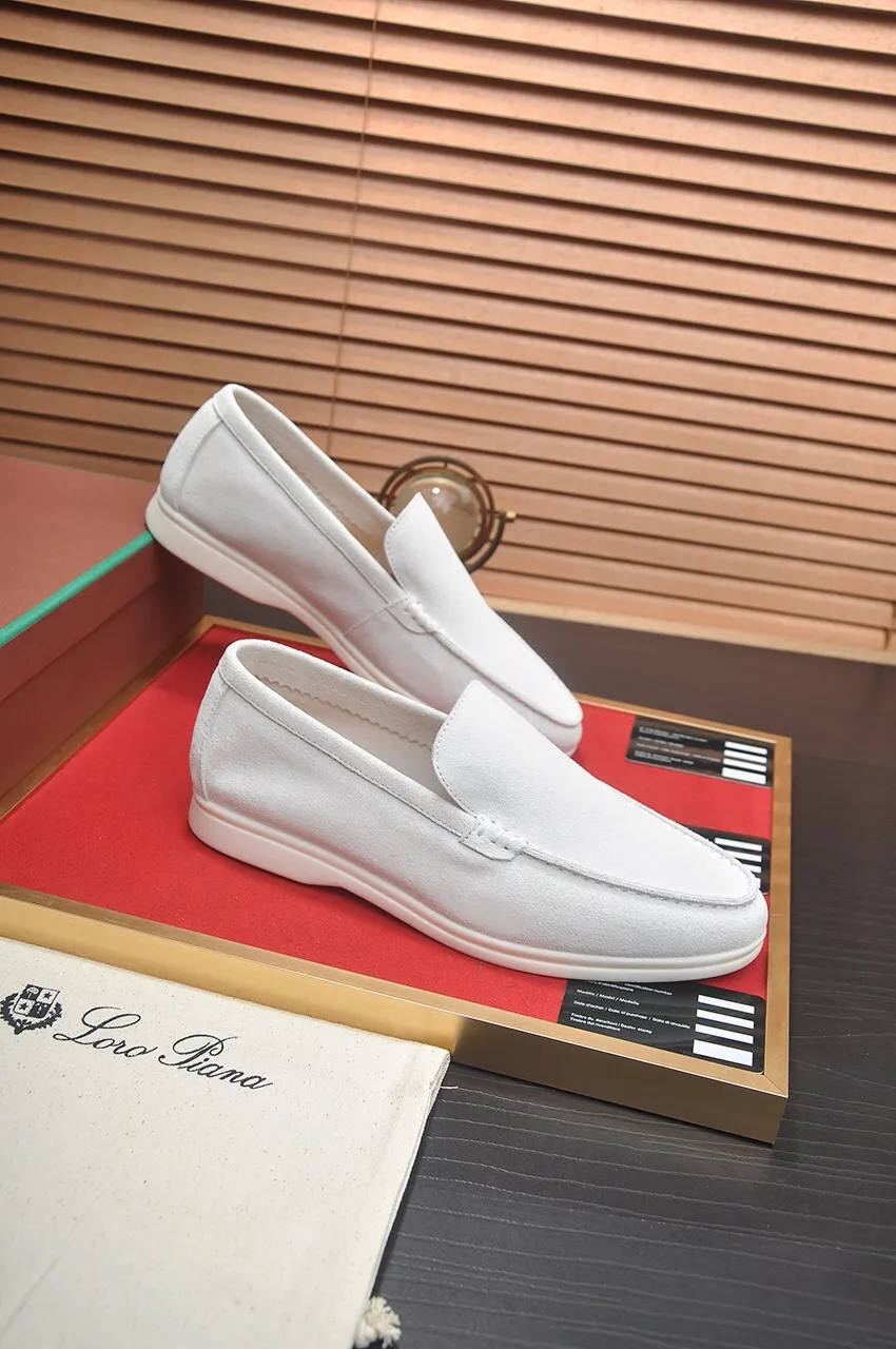 Men's shoes 💰400💶[𝐥𝐨𝐫𝐨 𝐏𝐢𝐚𝐧𝐚] [Couple model] High-end quality, affordable price, LP classic loafers, Italian treasure brand, the only brand that can match Hermès! Only after wearing it do we know that we can’t live up to our feet. Women’s code: 35-40 (customized sizes 34, 41, 42 are non-returnable) Men’s code: 38-44 (customized 45, 46, 47, 48 are non-refundable) Fabric: Customized imported cashmere Lining: Customized imported fetal cowhide Foot: Imported benzene-dyed calfskin Outsole: Exclusive original glass rubber outsole
